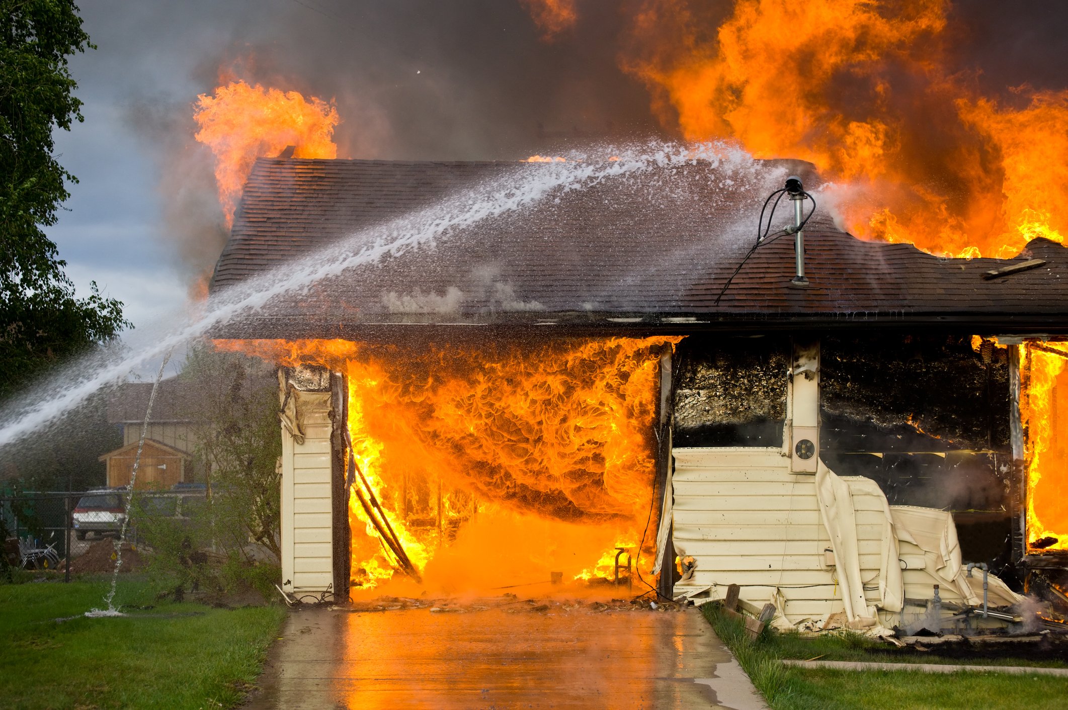 Checking for proper fire protection between the garage and home