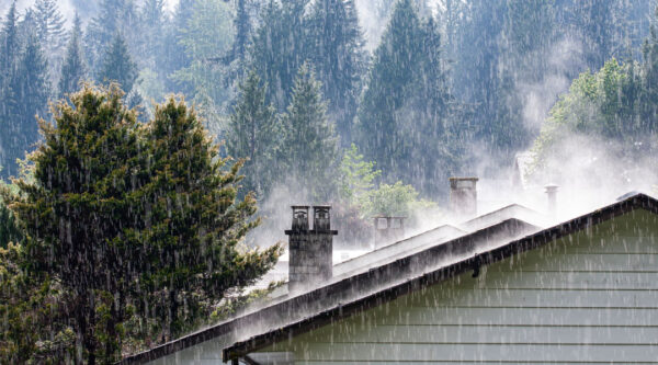 Rain pouring on a house--is this bad news for a home inspection?