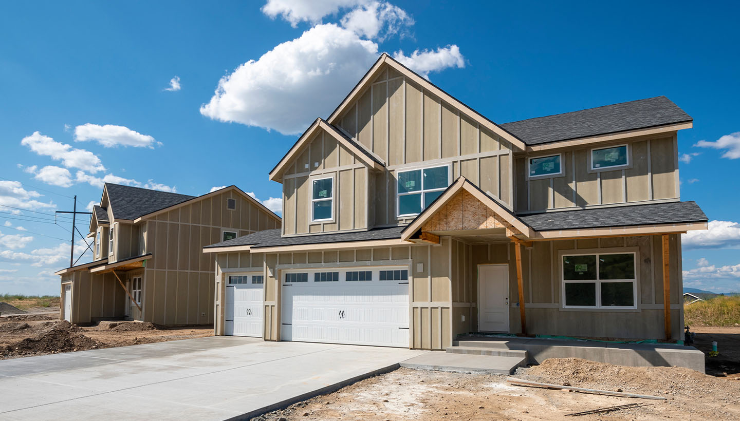 A photo of new construction home needing a home inspection